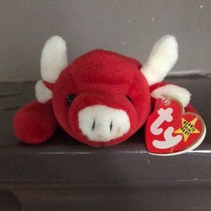 1990s Tobasco-  Beanie Baby (red bull)